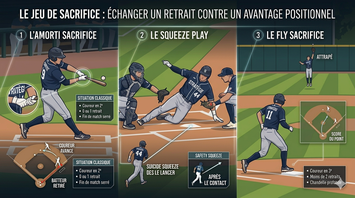 Le sacrifice (bunt et fly sacrifice) : quand donner un retrait vaut le coup
