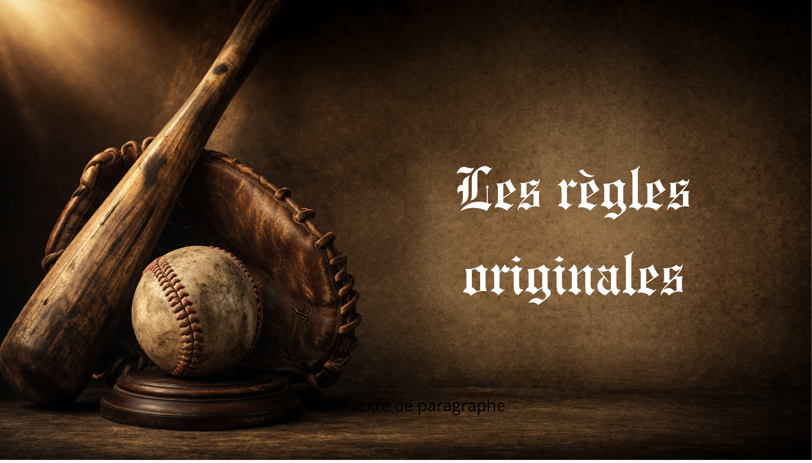 Les règles originales d'Alexander Cartwright (1845)