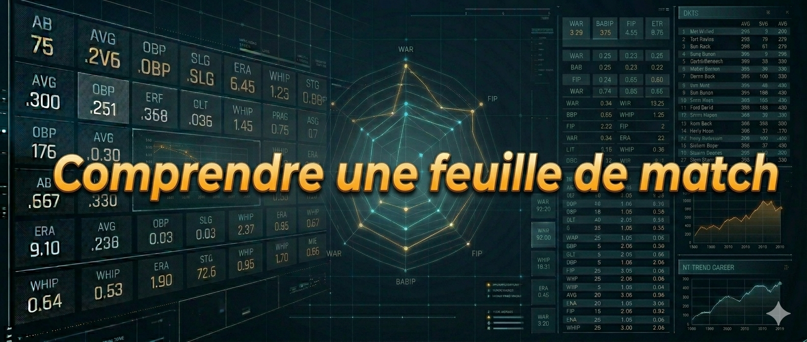 Comprendre une feuille de match (box score) : lire les chiffres comme un pro