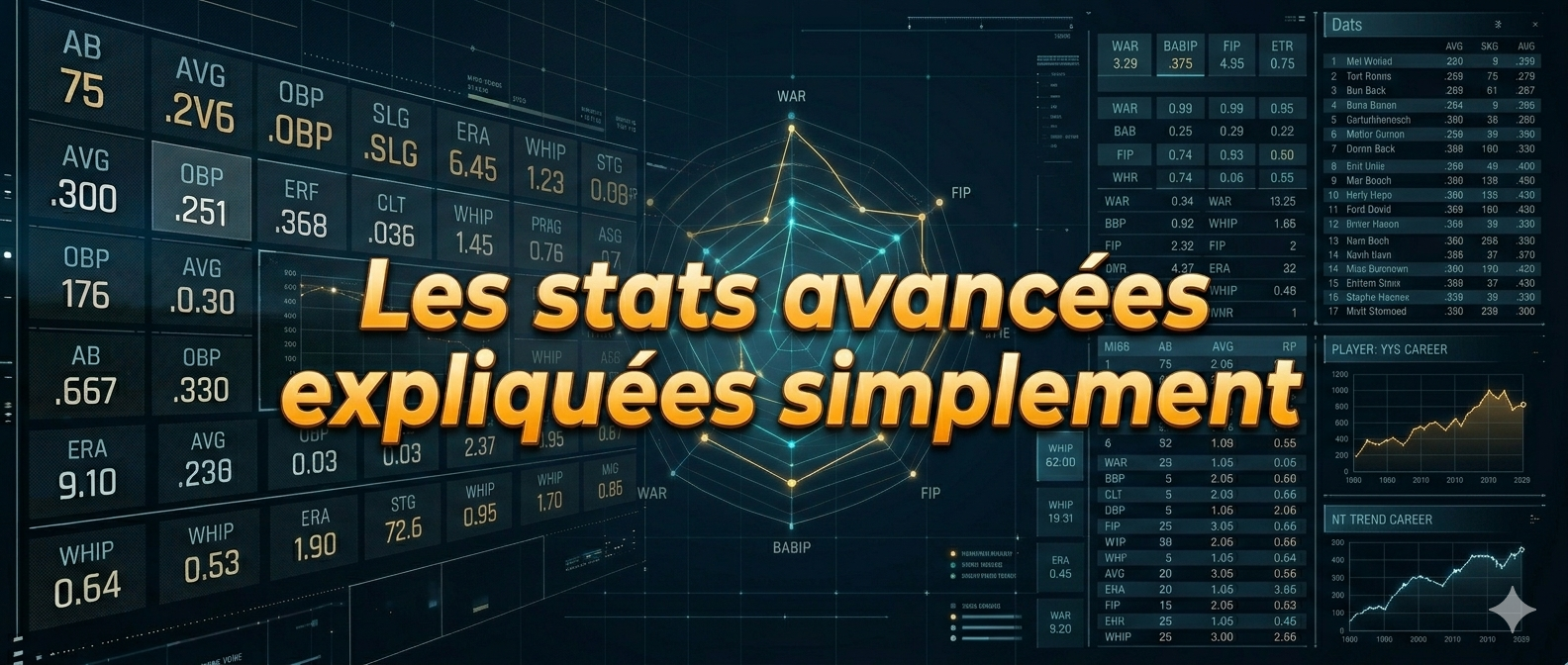 WAR, wOBA, wRC+ : les stats avancées expliquées simplement